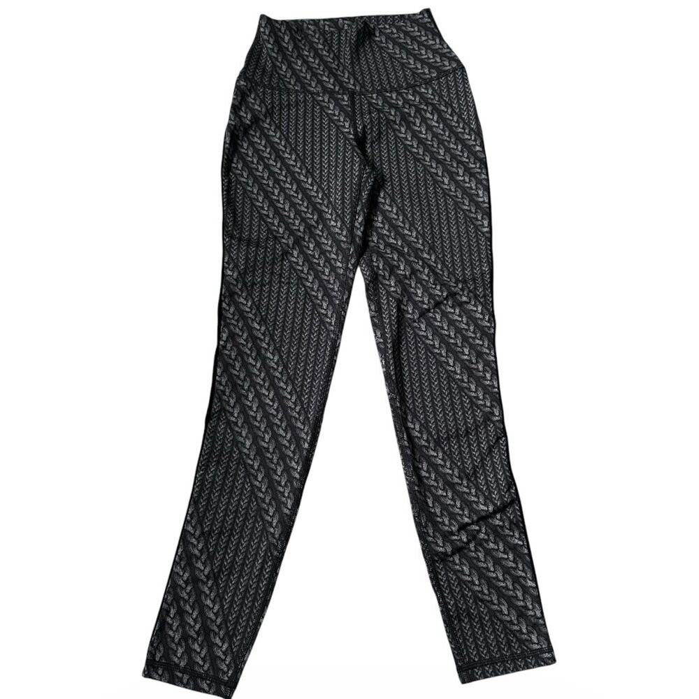 Aerie Gray Chill Play Move Athletic Yoga Leggings Women Small Printed | 65-57